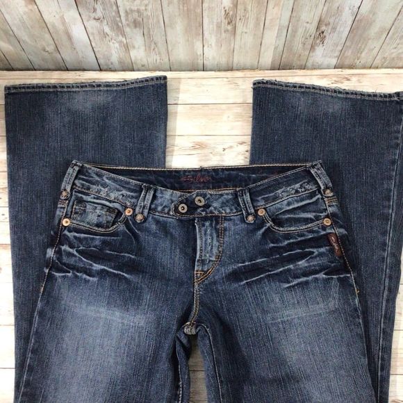 Silver Jeans Dark Wash Flare & Wide Leg Jeans - Picture 2 of 9